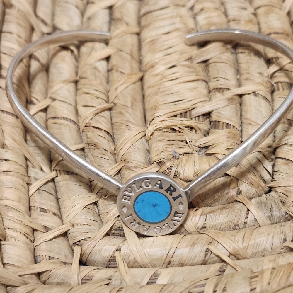 BVLGARI Vintage Sterling & Turqouise Cuff Bracelet